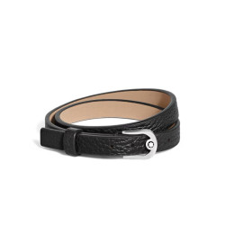 MONT BLANC HORSESHOE BUCKLE ADJUSTABLE BRACELET IN GRAIN LEATHER